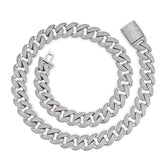 14mm Iced Cuban Link Chain in VVS Moissanite