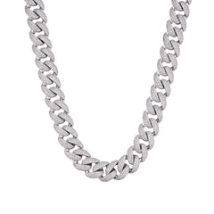 14mm Iced Cuban Link Chain in VVS Moissanite
