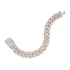 15MM Baguette Moissanite Miami Big Box Clasp Cuban Bracelet