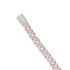 15MM Baguette Moissanite Miami Big Box Clasp Cuban Bracelet