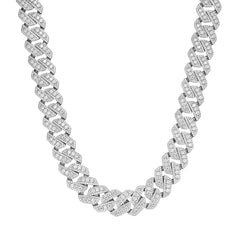 20MM Heavy Iced Cuban Link Necklace – VVS Moissanite Shine