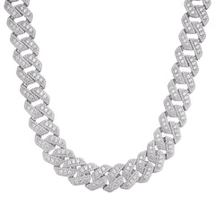 22mm Width Iced-Out Cuban Link Chain , Luxury Men's Hip Hop Jewelry