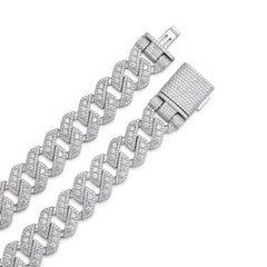 22mm Width Iced-Out Cuban Link Chain , Luxury Men's Hip Hop Jewelry