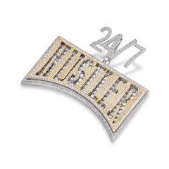 24/7 Hustler VVS Moissanite Iced Out Pendant