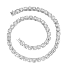 8mm Asscher-Cut VVS Moissanite Tennis Chain