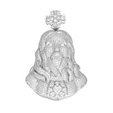 925 Sterling Silver Baguette Moissanite Jesus Cross Pendant