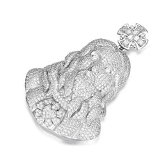 925 Sterling Silver Baguette Moissanite Jesus Cross Pendant