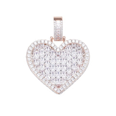 Baguette CZ Heart Pendant