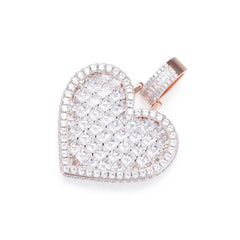 Baguette CZ Heart Pendant