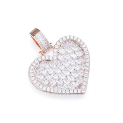 Baguette CZ Heart Pendant