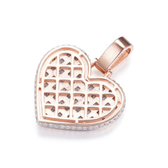 Baguette CZ Heart Pendant