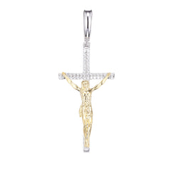 Religious Jewelry 14k Gold Plated Cross Pendant Necklace