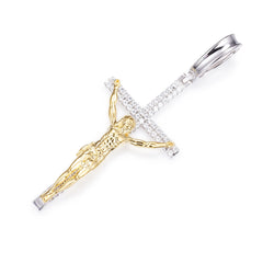 Religious Jewelry 14k Gold Plated Cross Pendant Necklace