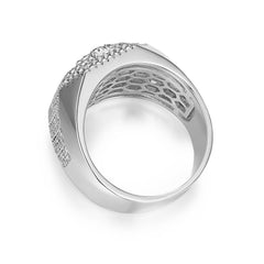 925 Sterling Silver Men's 1.58ct Moissanite Octagon Head Dollar Sign Currency Ring