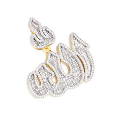 Allah Pendant with Baguette Moissanite Stones
