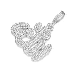 Arabic Allah Religious 2.25" Moissanite Pendant