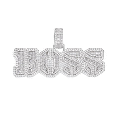 BOSS Moissanite Pendant with Bold Geometric Design