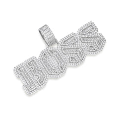 BOSS Moissanite Pendant with Bold Geometric Design