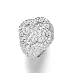 Baguette Four Leaf Clover Moissanite Ring