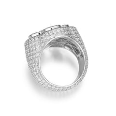 Baguette Four Leaf Clover Moissanite Ring