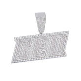Baguette and Round Cut Moissanite CEO Pendant