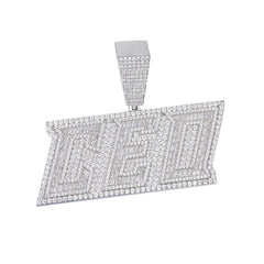 Baguette and Round Cut Moissanite CEO Pendant