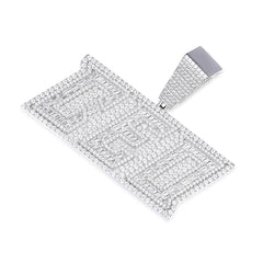 Baguette and Round Cut Moissanite CEO Pendant