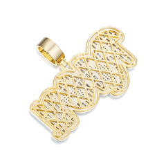 Baguette and Round Moissanite 'RICH' Pendan