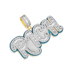 Baguette and Round Moissanite 'RICH' Pendan