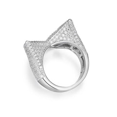 Butterfly Baguette Signet Moissanite Ring