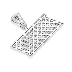 CEO Baguette and Round Moissanite Pendant