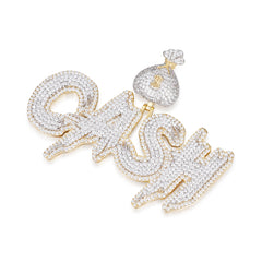Cash Flow Pendant Moissanite Brilliance with Money Bag