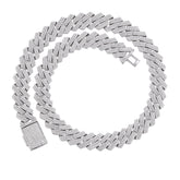 Classic Moissanite Cuban Chain 10mm Width Iced Out Finish