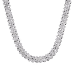 Classic Moissanite Cuban Chain 10mm Width Iced Out Finish