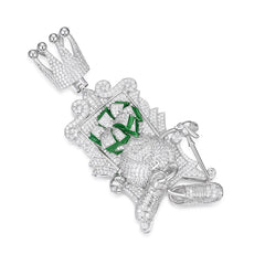 Crowned Money Throne Pendant With VVS Moissanite