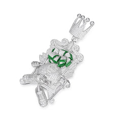 Crowned Money Throne Pendant With VVS Moissanite