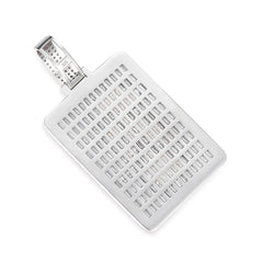 Crowned 'K' Rectangular Moissanite Pendant in Two-Tone Design