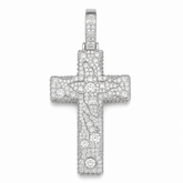 Crown of Thorns Moissanite Cross Pendant | 14K Gold Plated Over 925 Sterling Silver