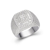 Cushion-Shaped Multi-Moissanite Layered Frame Ring