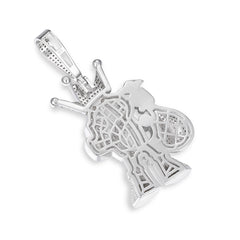 Dollar King Pendant with Crown D-Color Moissanite Iced Jewelry