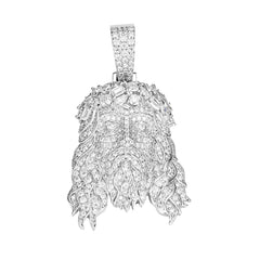 Fully Iced Moissanite Jesus Pendant