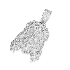 Fully Iced Moissanite Jesus Pendant