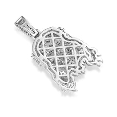 Fully Iced Moissanite Jesus Pendant