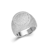 Fully Iced Out Moissanite Giant Signet Ring