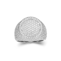Fully Iced Out Moissanite Giant Signet Ring