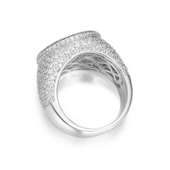 Fully Iced Out Moissanite Giant Signet Ring