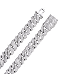 Fully Iced Out Baguette-cut VVS Moissanite Cuban Necklace (ALL SIZES)