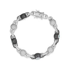 Fully Iced Out VVS Moissanite Evil Eye Bracelet