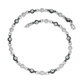 Fully Iced Out VVS Moissanite Evil Eye Necklace