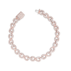 Fully Iced Out VVS Moissanite Infinity Bracelet